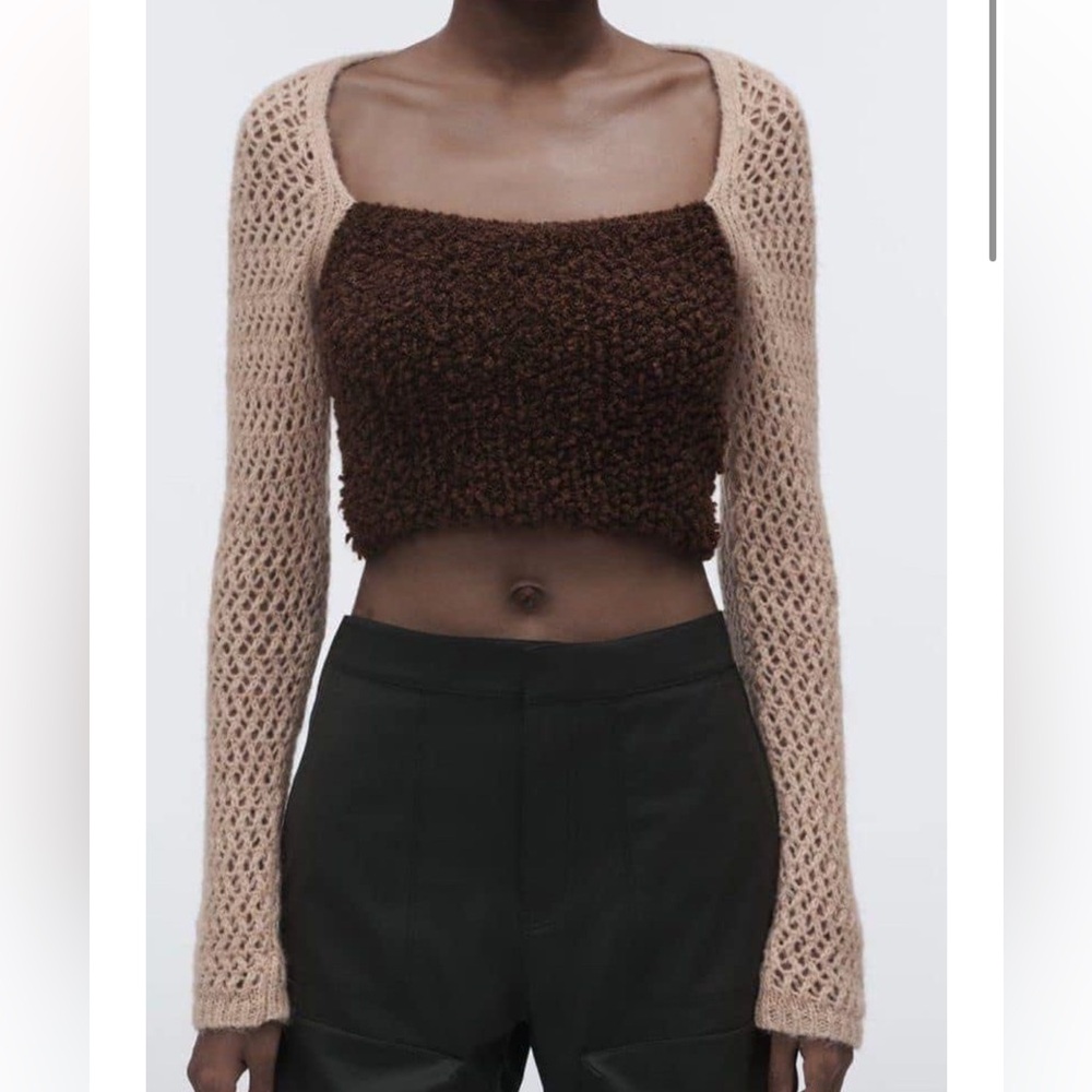 ZARA cropped crochet top